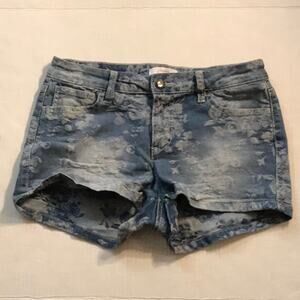 Candies Floral Denim Jacquard Short Size 7 Juniors Summer Festival Hippie Jorts